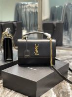 YSLサンローラン箱ｎ級品 イタリア レザー 斜めがけバッグ 実用 ブラック