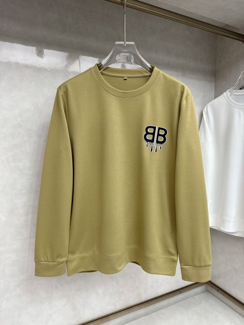 バレンシアガ品見分け方激安通販 BALENCIAGA 長袖 Ｔシャツ 柔らかい 純綿 スポーツパーカー イエロー