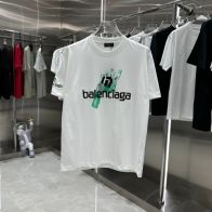 バレンシアガスーパーコピー半袖Tシャツコットンホワイト柔らかい花柄レディースメンズ