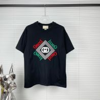 グッチスーパーコピー半袖Tシャツコットンブラック柔らかい花柄ふわふわ