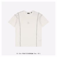 シャネル定番人気物スーパーコピー半袖Tシャツコットンブラック柔らかい高級花柄