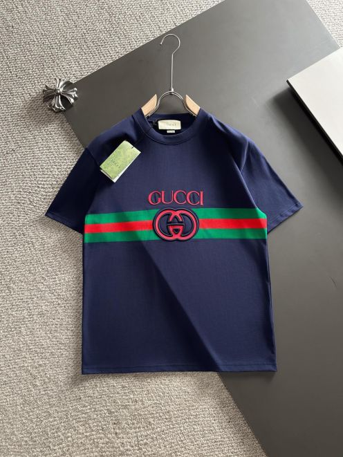 グッチGUCCI限定スーパーコピー半袖Tシャツコットンブルー柔らかい高級花柄