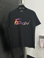 フェンディ 定番人気物 スーパーコピー 半袖 Tシャツ コットン ブラック 柔らかい 高級 花柄