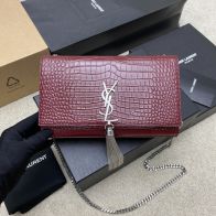 限定セール低価イヴ・サンローラン カバン偽物354119 YSL クロコダイルパターンチェーンショルダーバッグ