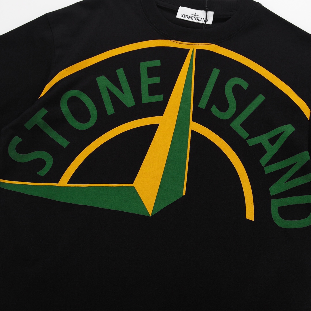 STONE ISLANDストーンアイランドｔシャツ偽物 半袖Tシャツ シンプル 100％綿 ブラック_9