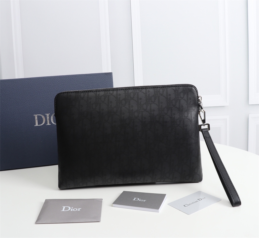 dior 3万以内n級品 メンズバッグ  内蔵センサーチップ ブラックレザー ブラック_3