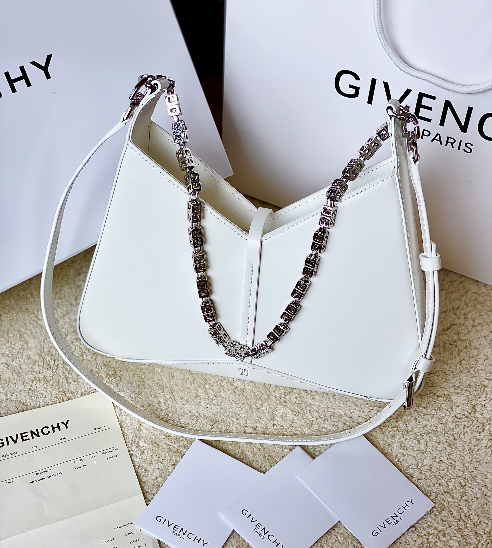 GIVENCHYジバンシィ マーク激安通販 フランス レザーバッグ レディース 魅力 ホワイト_2