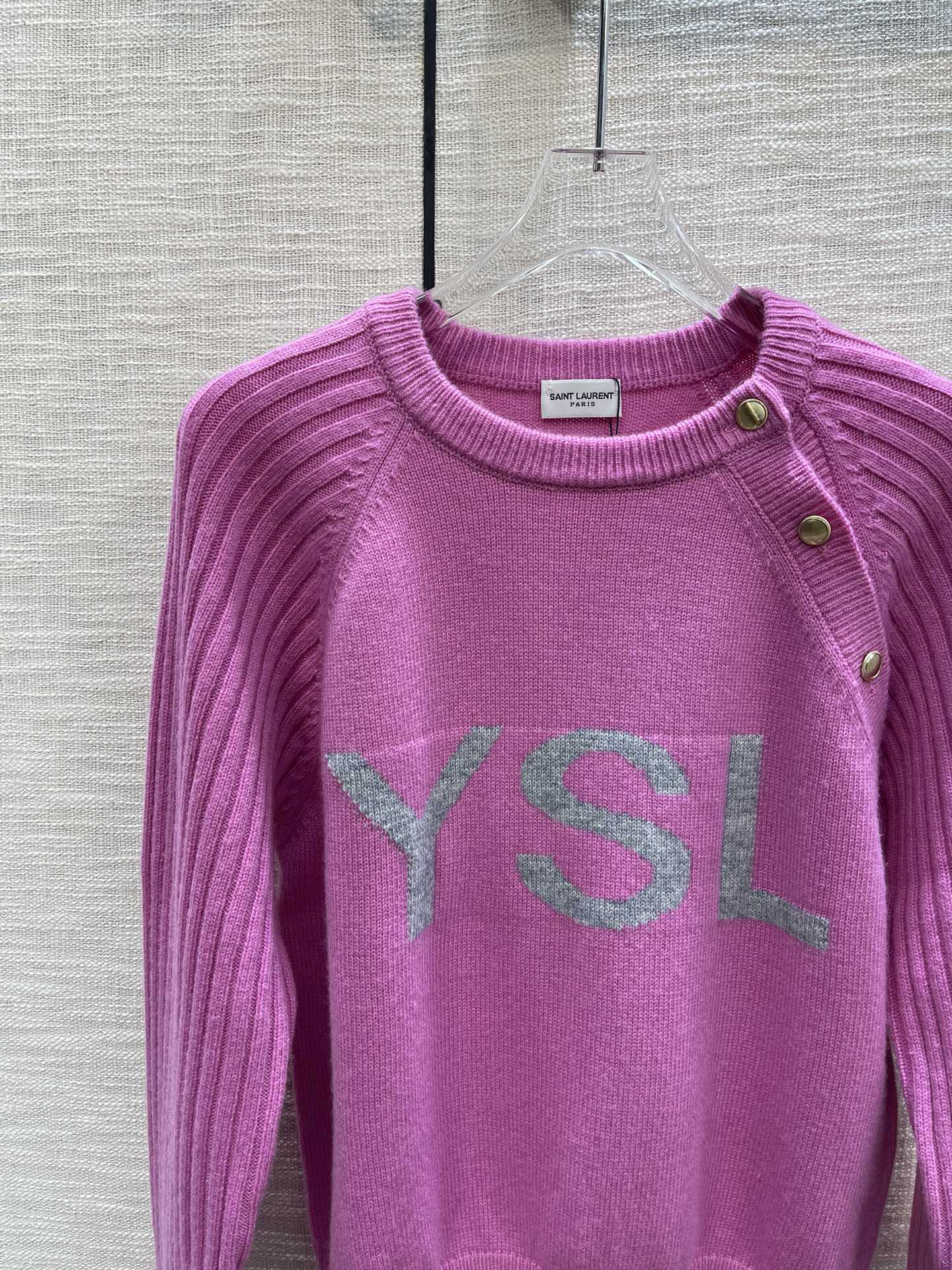 YSL イヴサンローラントトップス偽物 セーター 秋冬トップス 温かい シンプル コットン 3色 ピンク_3