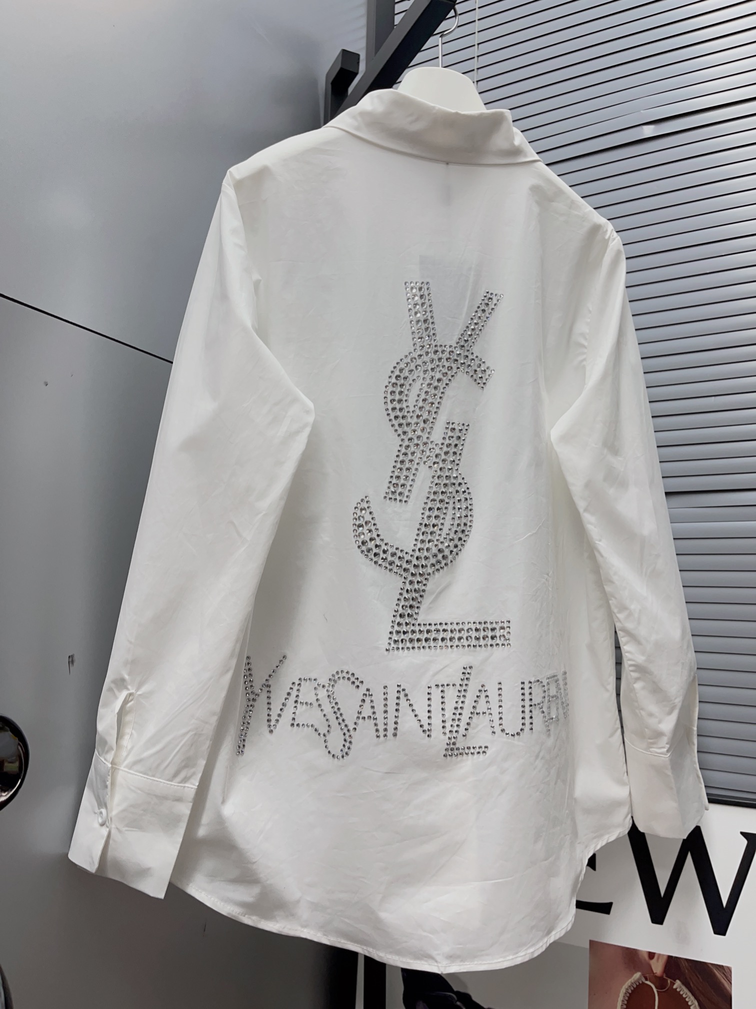 YSL サンローランとルイヴィトンコピー シャツ  秋冬トップス ビジネス 男女兼用 シンプル コットン ホワイト_7