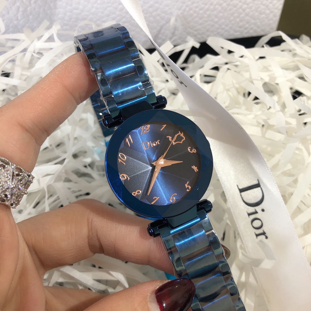 DIORクリスチャンディオールの時計コピー 魅力アップ 薄いワッチ プレゼント ステンレス 4色 ブルー_2