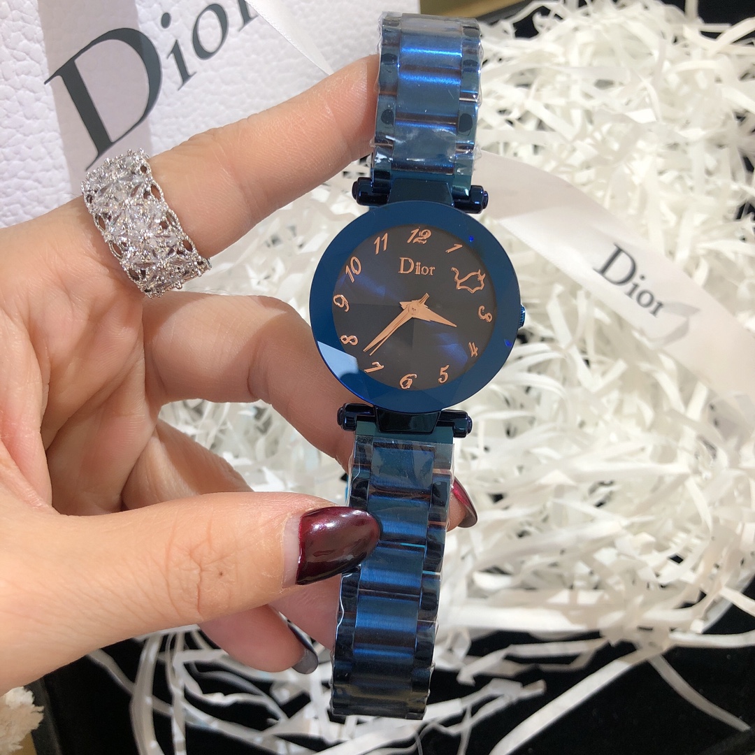DIORクリスチャンディオールの時計コピー 魅力アップ 薄いワッチ プレゼント ステンレス 4色 ブルー_5