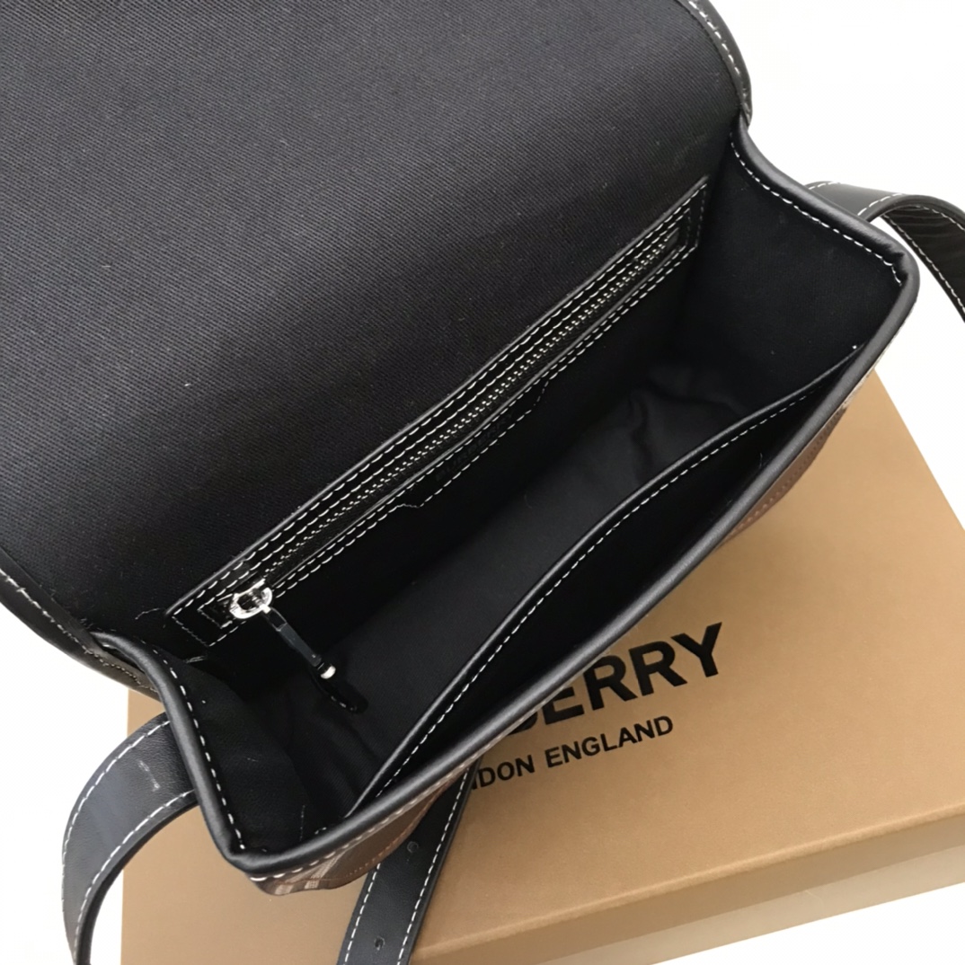 バーバリーBURBERRYスーパーコピーバッグブラウンレザー軽い高級ショルダーバッグ斜めかけ_4