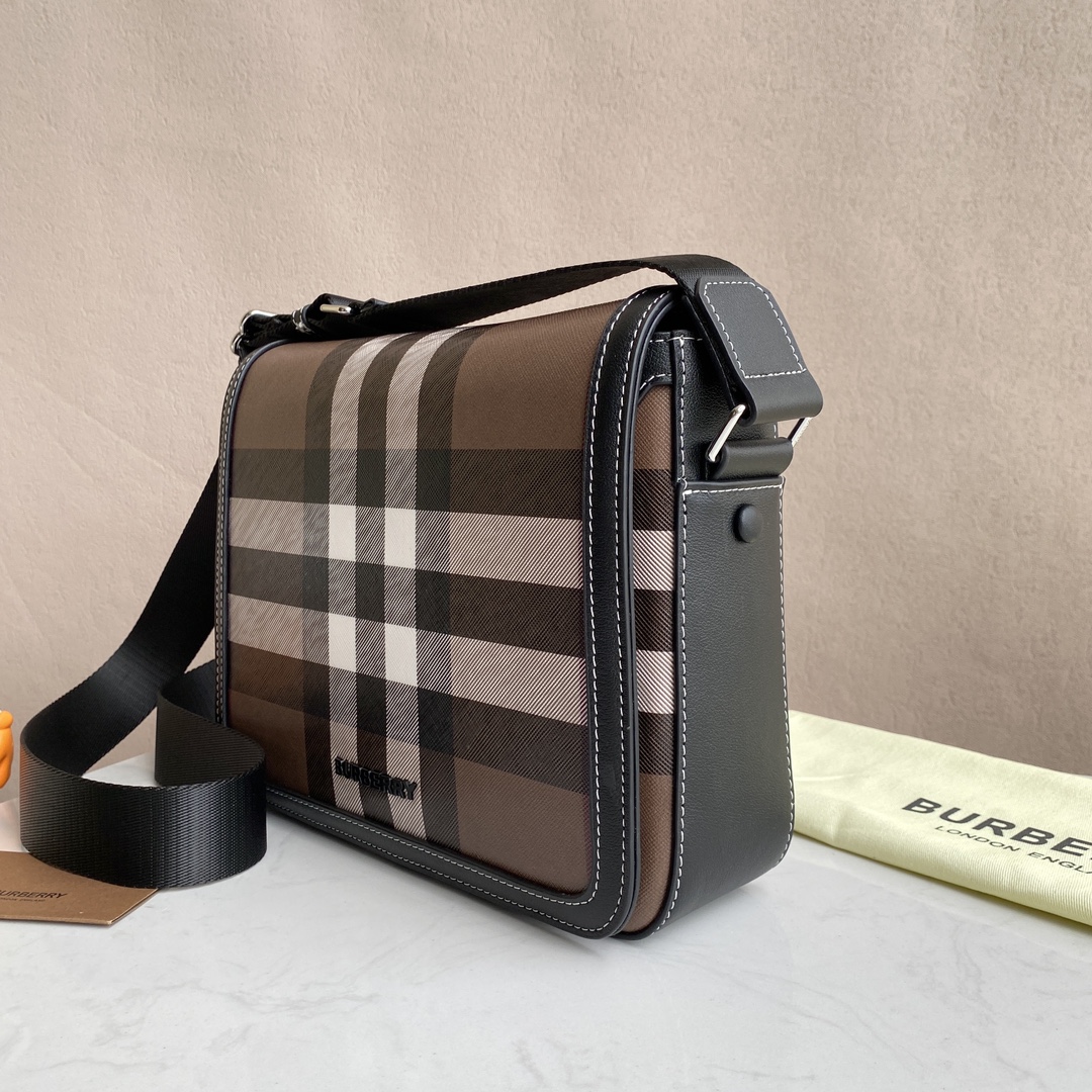 バーバリーバッグ中古n級品 スタンディングデザインBurberry チェック柄_3