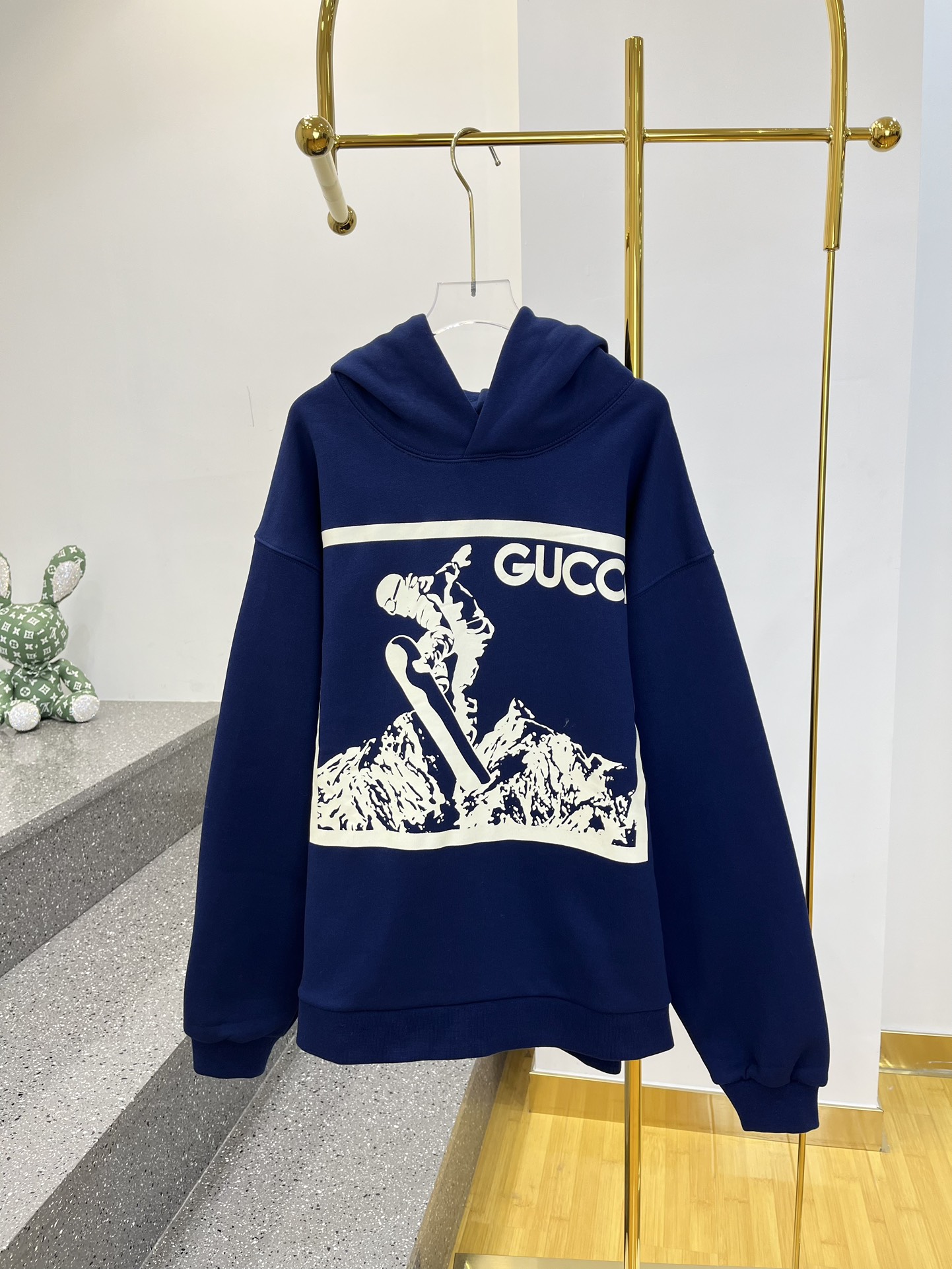 グッチコピー見分け方激安通販 GUCCI新作 柔らかい 純綿 トップス 長袖 ファッション快適 ブルー_1