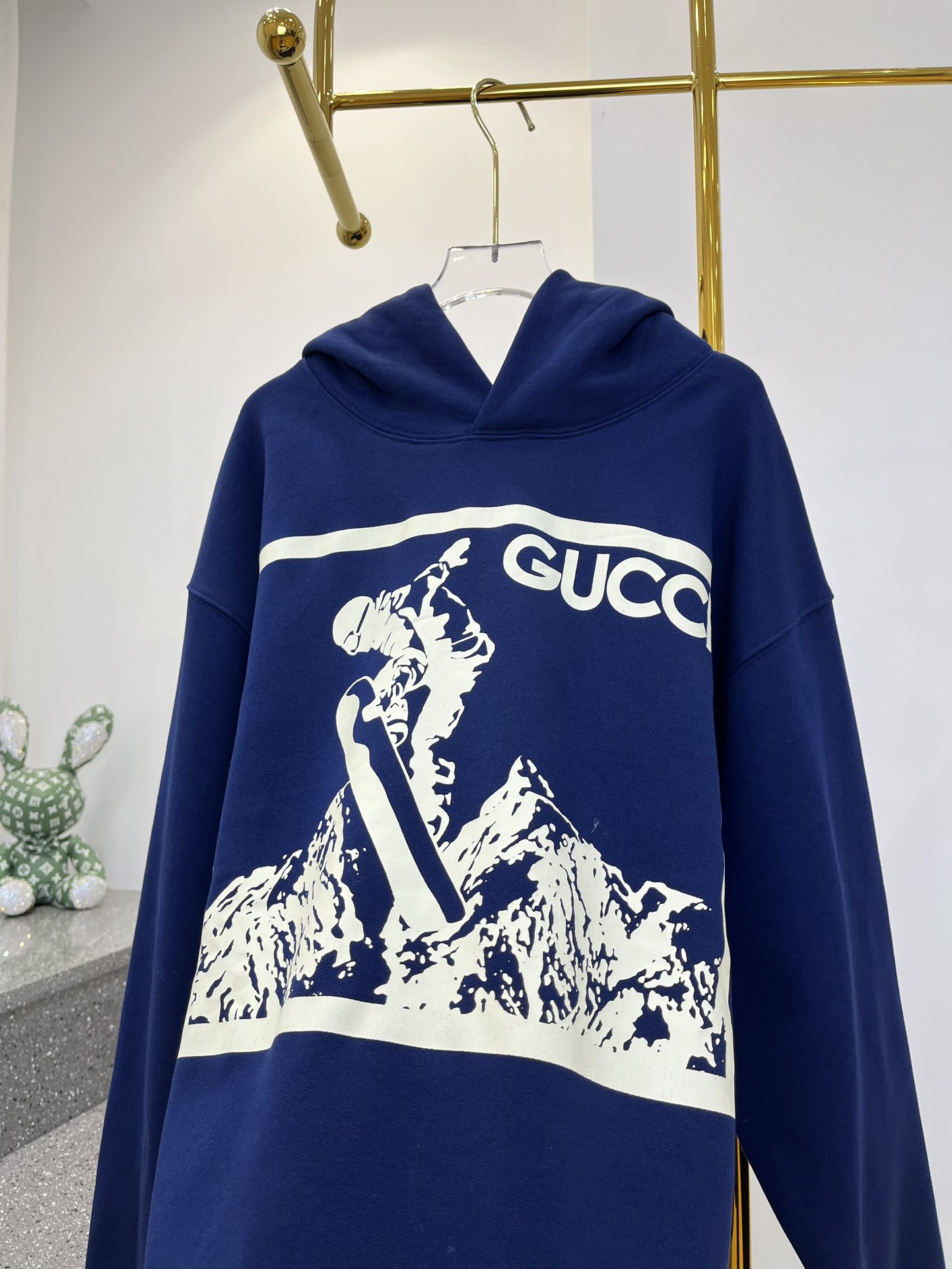 グッチコピー見分け方激安通販 GUCCI新作 柔らかい 純綿 トップス 長袖 ファッション快適 ブルー_5