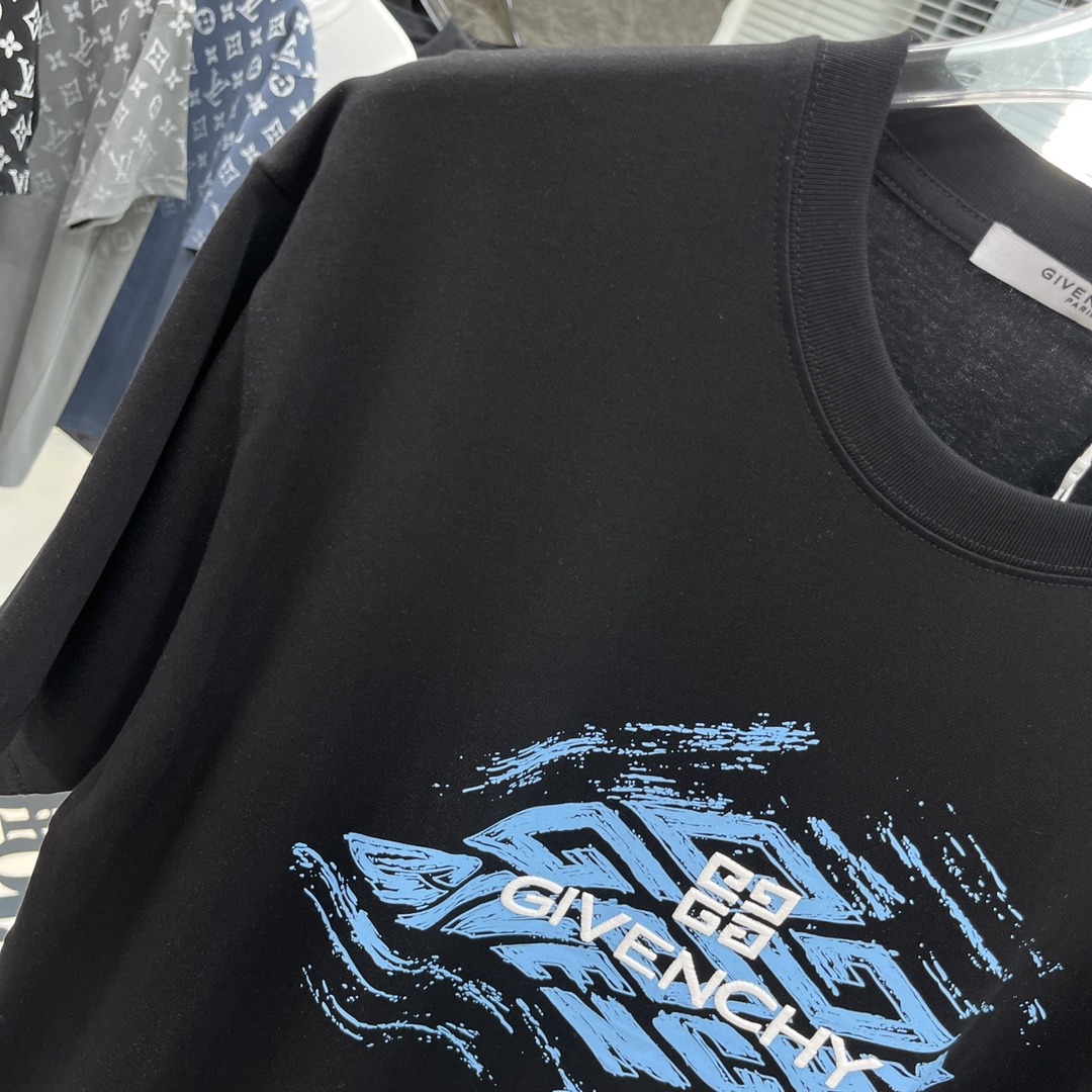 ジバンシィGIVENCHY限定コピー半袖Tシャツコットンブラック柔らかいふわふわ花柄ファッション_2