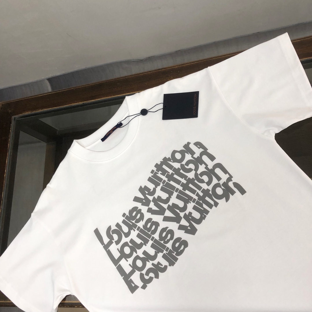 HOT100%新品メンズ ルイヴィトンtシャツスーパーコピ ー ラウンドネック半袖Tシャツ_5