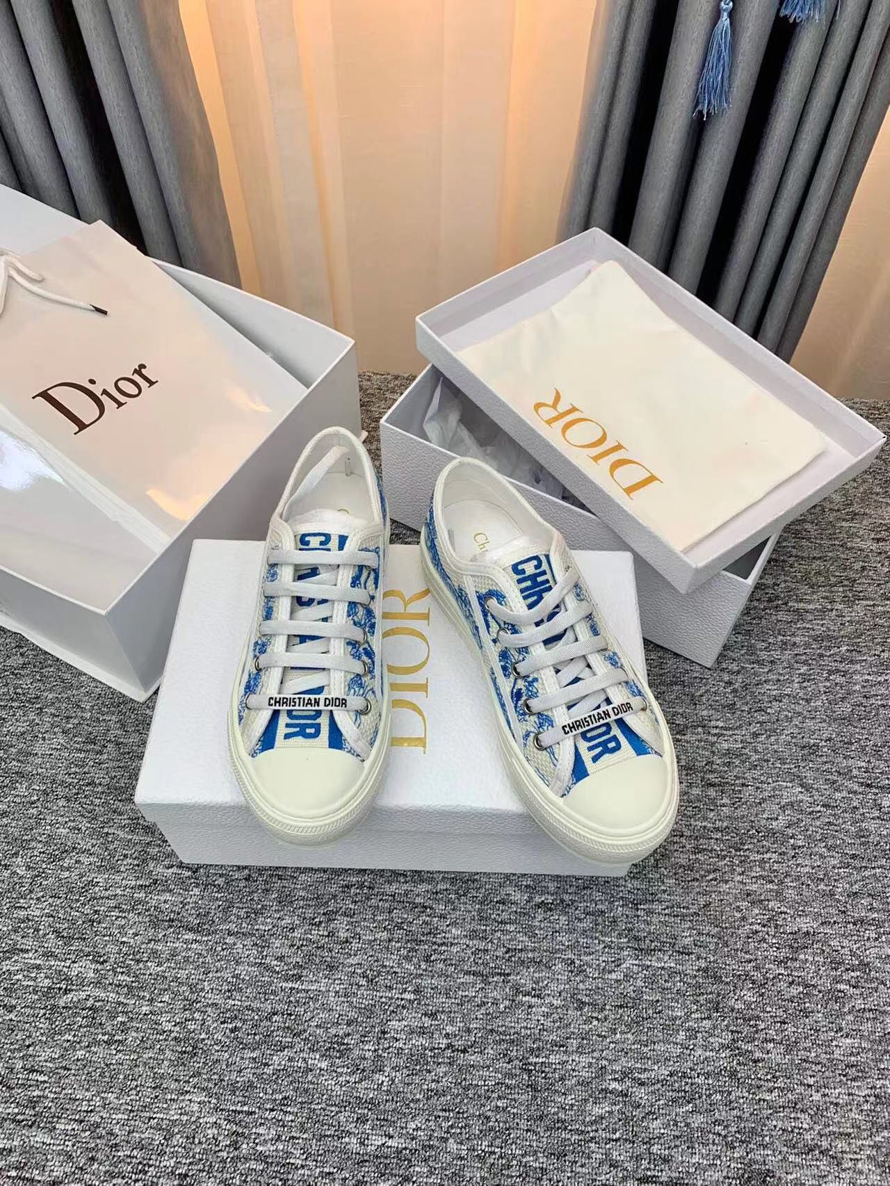 最新品！dior レイン ブーツスーパーコピー ランニング スポーツシューズ 運動 星の底 シンプル ブルー_1