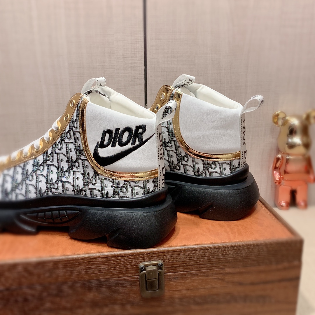 dior シューズ メンズｎ級品 シューズ メンズ 激安新品 ハイカット 軽量 人気商品 ホワイト_4