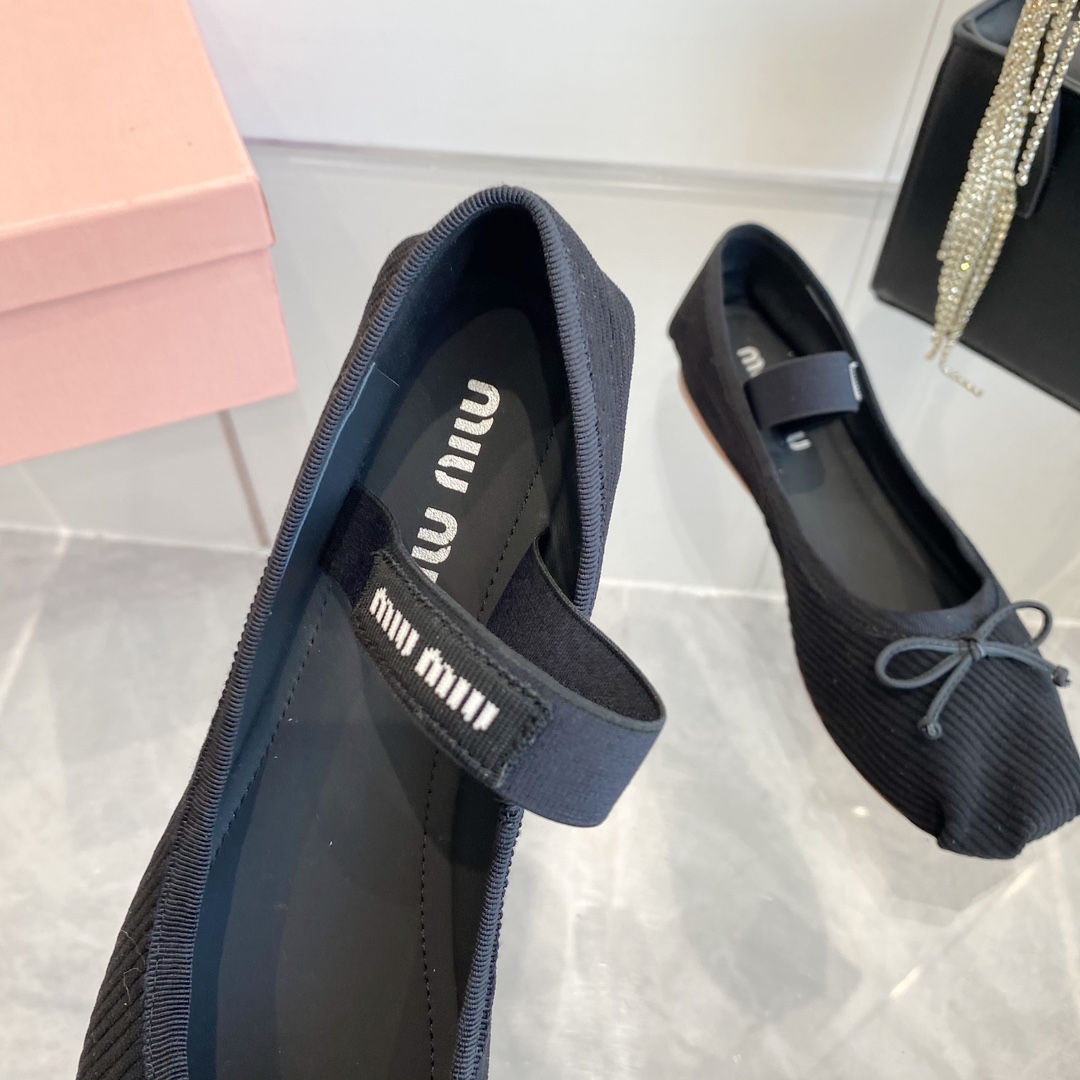 miu miu ミュールｎ級品 レディース おしゃれ バレエシューズ ブルー_6