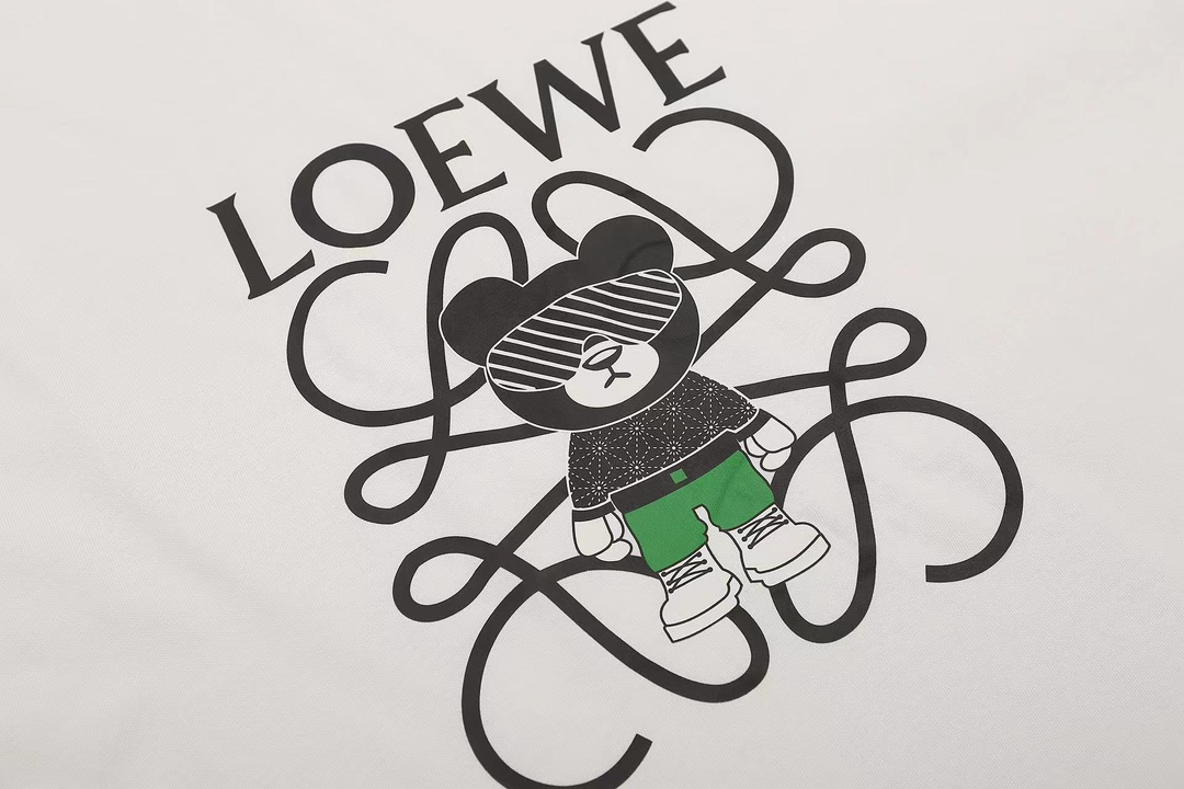 ロエベLOEWE限定スーパーコピー半袖Tシャツコットンホワイト柔らかい高級花柄_5