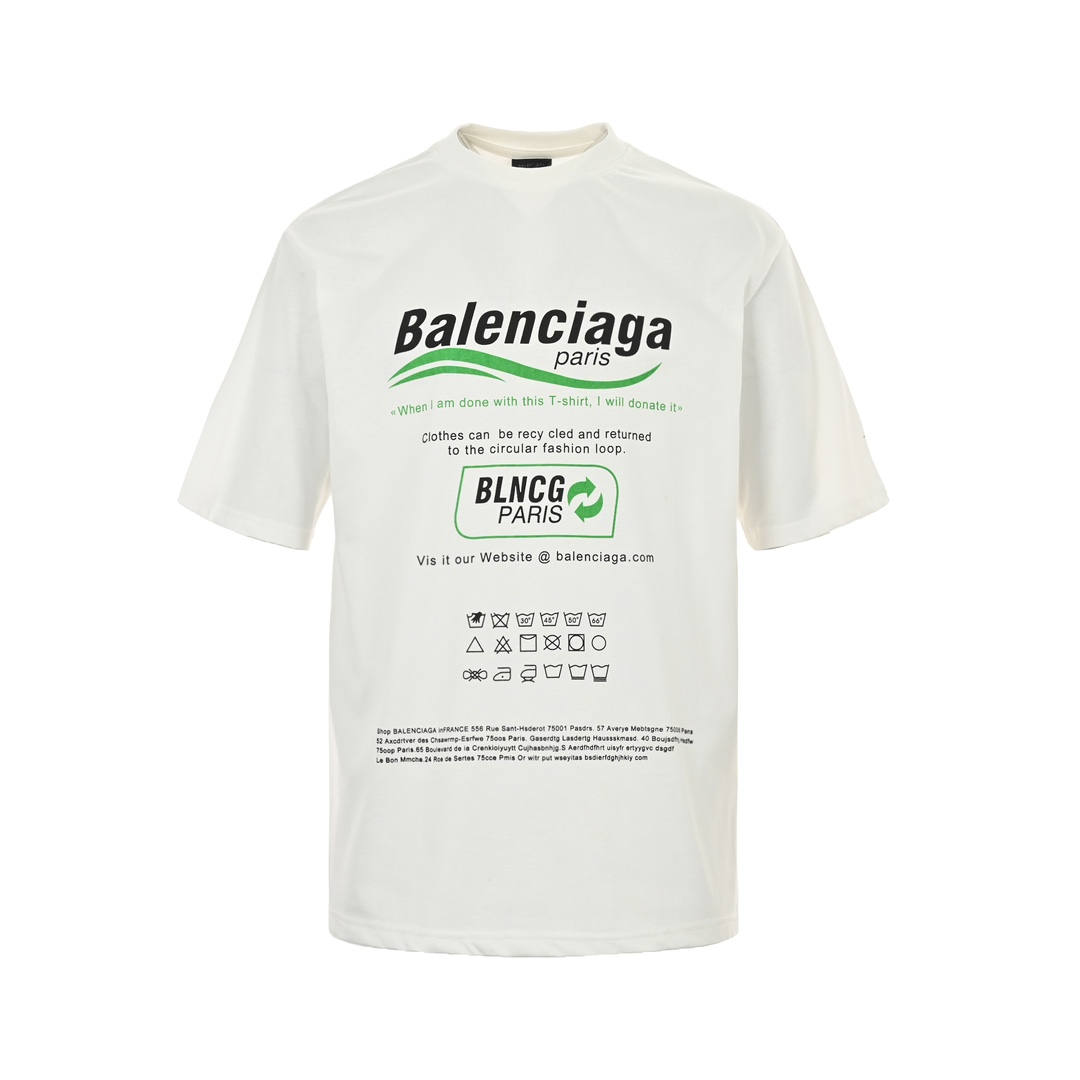 大特価！ 新商品!バレンシアガ イメージtシャツn級品　環境保護のメッセージ　プリント_1